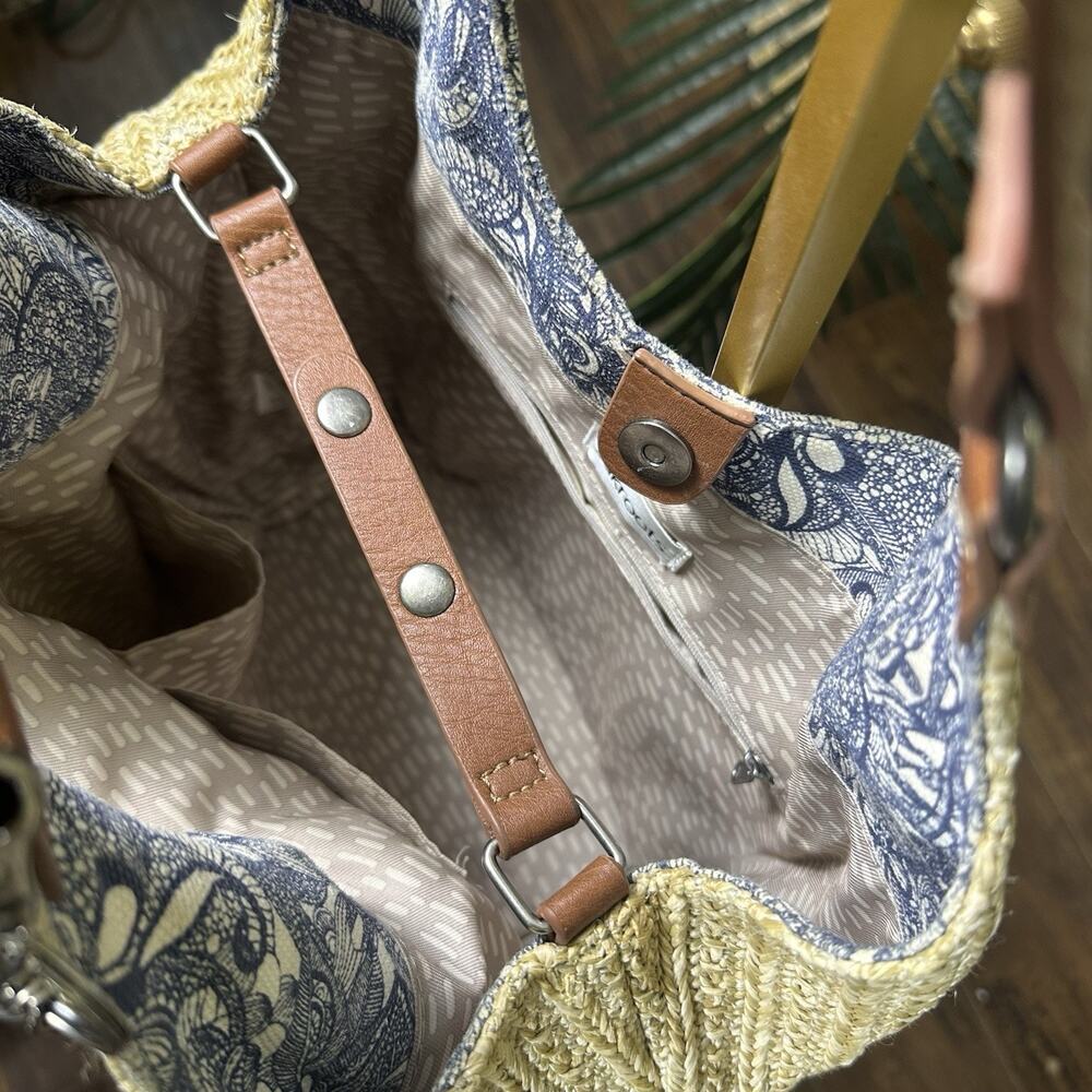 Sak roots Tote Hobo Bucket Large, Corton, Jute Boho Hippie - Picture 12 of 16